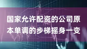 国家允许配资的公司原本单调的步梯摇身一变