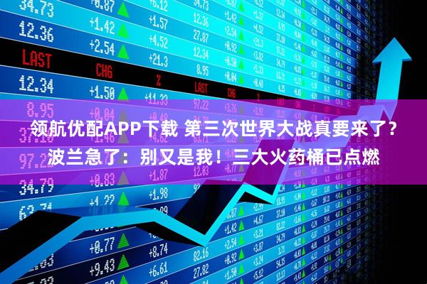 领航优配APP下载 第三次世界大战真要来了？波兰急了：别又是我！三大火药桶已点燃